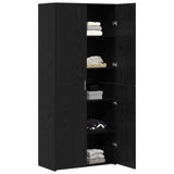Credenza Rovere Nero 80 x 42 x 185 cm