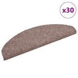 Tappetini per scale autoadesivi 30 pz 65x21x4 cm Marrone Chiaro semicircolari grandi