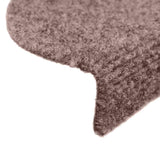 Tappetini per scale autoadesivi 30 pz 65x21x4 cm Marrone Chiaro semicircolari grandi