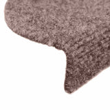 Tappetini per scale autoadesivi 30 pz 56x17x3 cm Marrone Chiaro semicircolari