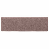 Tappetini per scale autoadesivi 30 pz 65x21x4 cm Marrone Chiaro Bordo rettangolare