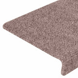 Tappetini per scale autoadesivi 30 pz 65x21x4 cm Marrone Chiaro Bordo rettangolare