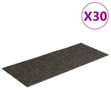 Tappetini per scale autoadesivi 30 pz 60x25 cm antracite rettangolari