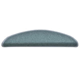 Tappetini per scale 30 pz 56x17x3 cm Blu mare Semicircolari