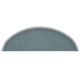 Tappetini per scale 30 pz 56x17x3 cm Blu mare Semicircolari
