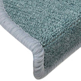 Tappetini per scale 30 pz 56x17x3 cm Blu mare Semicircolari