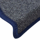Tappetini per scale 30 pz 56x17x3 cm Grigio scuro e blu semicircolari