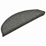 Tappetini per scale 30 pz 56x17x3 cm Grigio scuro Semicircolari