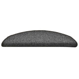 Tappetini per scale 30 pz 56x17x3 cm Grigio scuro Semicircolari