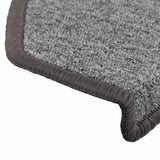 Tappetini per scale 30 pz 65x24x4 cm Grigio scuro Semicircolari Grandi