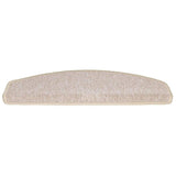 Tappetini per scale 30 pz 65x24x4 cm tortora semicircolari grandi