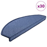 Tappetini per scale 30 pz 65x24x4 cm Blu Semicircolari Grandi