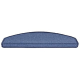 Tappetini per scale 30 pz 65x24x4 cm Blu Semicircolari Grandi