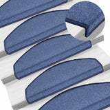 Tappetini per scale 30 pz 65x24x4 cm Blu Semicircolari Grandi