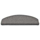 Tappetini per scale 30 pz 65x24x4 cm Grigio scuro Semicircolari Grandi