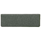 Tappetini per scale 30 pz 65x21x4 cm Verde scuro con bordo rettangolare