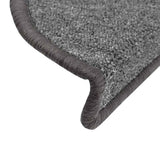Tappetini per scale 20 pz 56x17x3 cm Grigio scuro Semicircolari