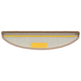 Tappetini per scale 20 pz 56x17x3 cm Marrone chiaro Semicircolari