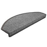 Tappetini per scale 20 pz 65x24x4 cm Grigio scuro Semicircolari Grandi