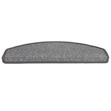 Tappetini per scale 20 pz 65x24x4 cm Grigio scuro Semicircolari Grandi