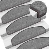Tappetini per scale 20 pz 65x24x4 cm Grigio scuro Semicircolari Grandi