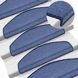 Tappetini per scale 20 pz 65x24x4 cm Blu Semicircolari Grandi