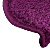 Tappetini per scale 30 pz 65x21x4 cm Viola Semicircolari Grandi