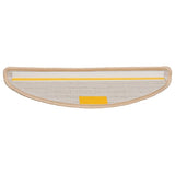 Tappetini per scale 20 pz 56x17x3 cm Crema Semicircolari