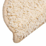 Tappetini per scale 20 pz 56x17x3 cm Crema Semicircolari