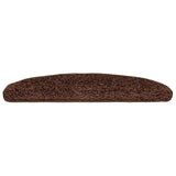 Tappetini per scale 20 pz 65x21x4 cm Marrone Semicircolari Grandi
