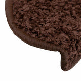 Tappetini per scale 20 pz 65x21x4 cm Marrone Semicircolari Grandi