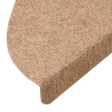 Tappetini Autoadesivi per Scale 20 pz Beige 56x17x3 cm