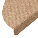 Tappetini Autoadesivi per Scale 30 pz Beige 56x17x3 cm