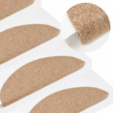 Tappetini Autoadesivi per Scale 30 pz Beige 56x17x3 cm