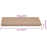 Tappetini Autoadesivi per Scale 30 pz Beige 65x24,5x3,5 cm