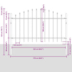 Recinzione per Giardino Grigio 340 x 100 cm