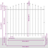 Recinzione per Giardino Grigio 510 x 150 cm