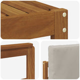 Set di divani da esterno 8 pcs Grigio Naturale e Chiaro