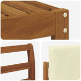 Set di divani da esterno con cuscino 4 pcs Naturale e Crema
