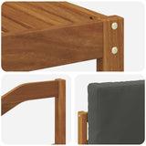 Set di divani da esterno con cuscino 6 pcs Naturale e Antracite