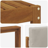 Set di divani da esterno 8 pcs Grigio Naturale e Chiaro