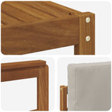 Set di divani da esterno 10 pcs Grigio Naturale e Chiaro