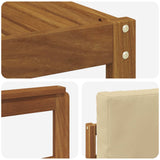 Set di divani da esterno con cuscino 11 pcs Naturale e Beige