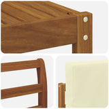 Set di divani da esterno con cuscino 11 pcs Naturale e Crema