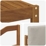 Set di divani da esterno 11 pcs Grigio Naturale e Chiaro