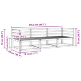 Set di divani da esterno 3 pcs Naturale