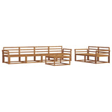 Set di divani da esterno 7 pcs Naturale