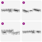 Set di divani da esterno 8 pcs Naturale