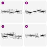 Set di divani da esterno 8 pcs Naturale