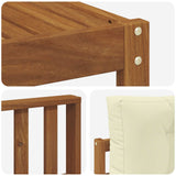 Set di divani da esterno con cuscino 5 pcs Naturale e Crema